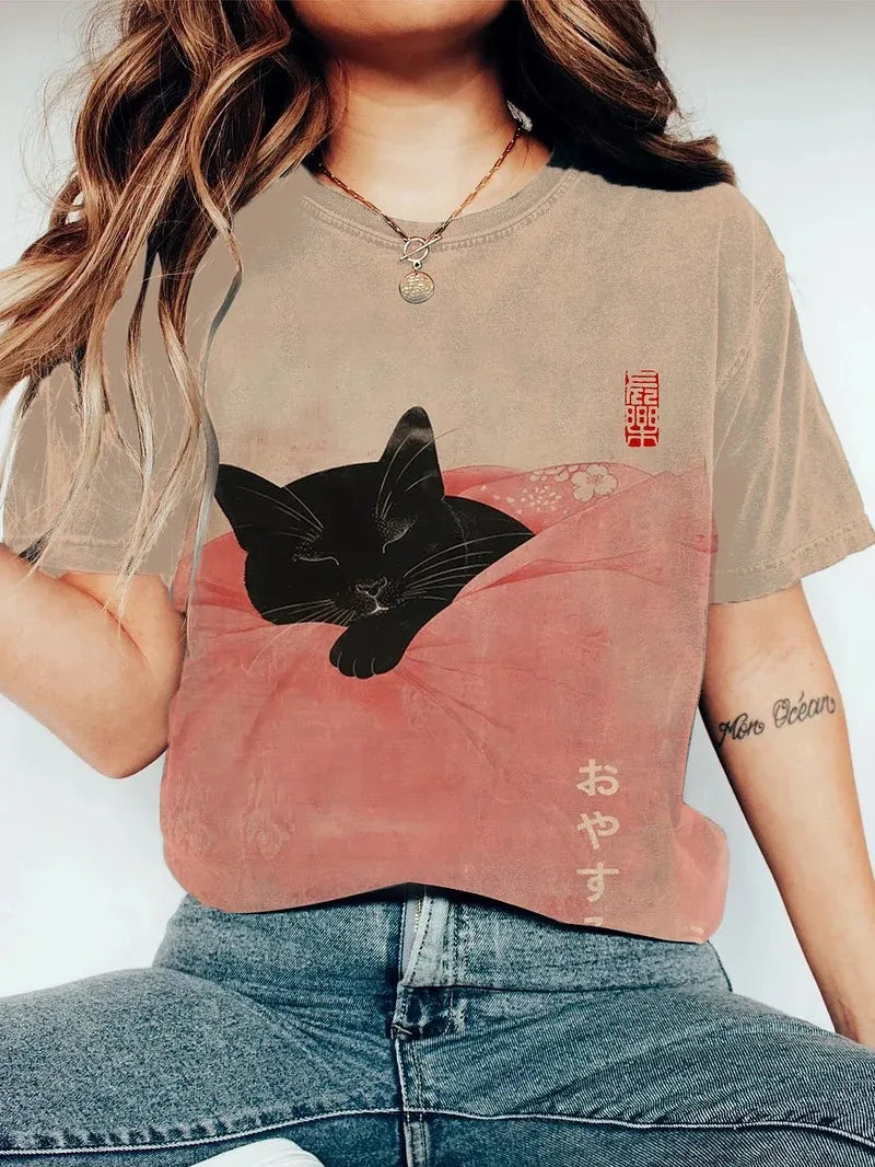 Women's Casual 3D Animal Tee