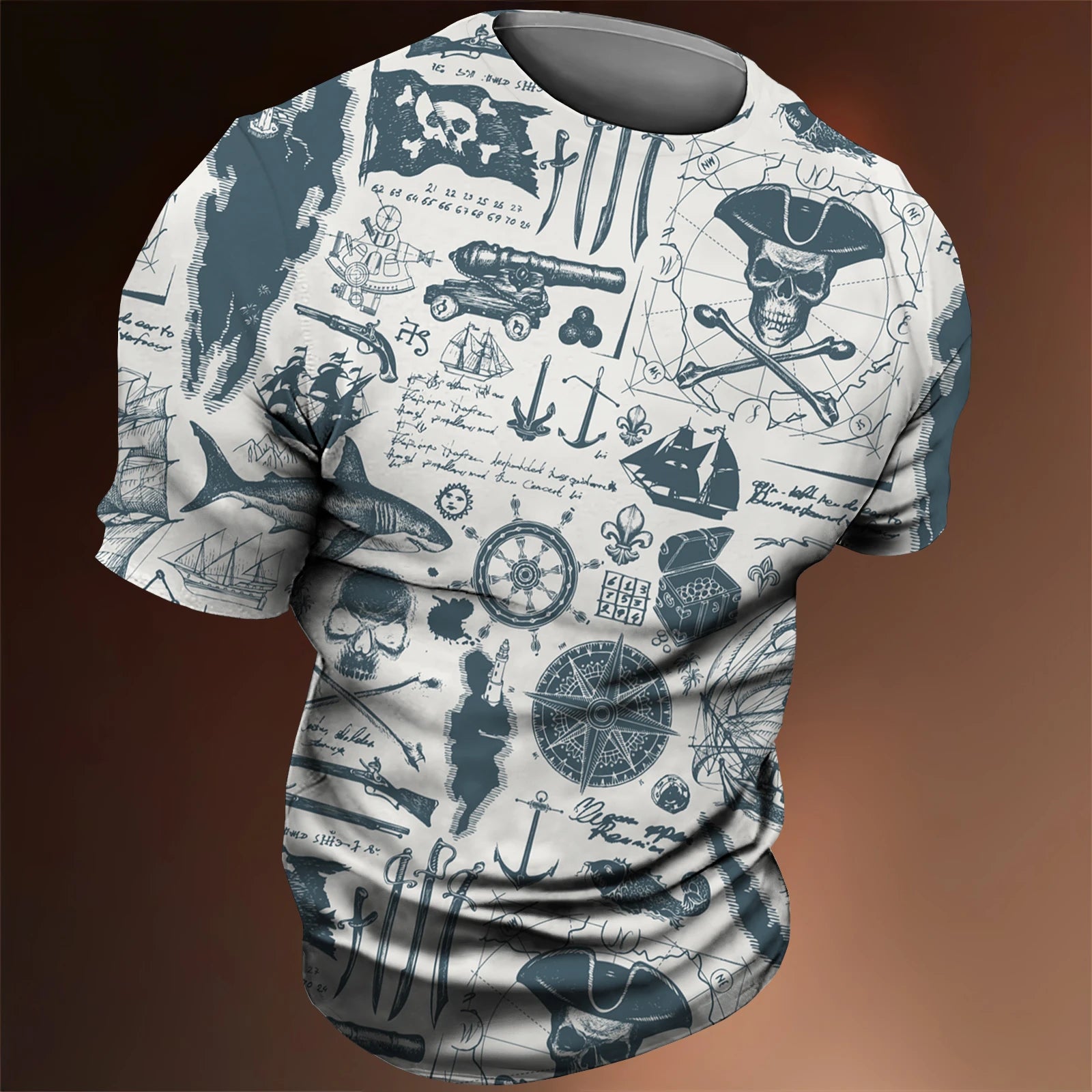Men’s 3D Nautical Compass T-Shirt