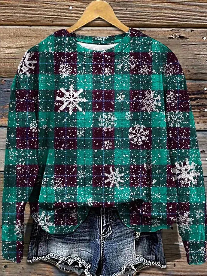 Women’s Christmas Snowflake Sweatshirt 2025