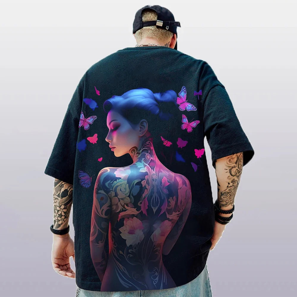 Men’s 3D Anime Print T-Shirt