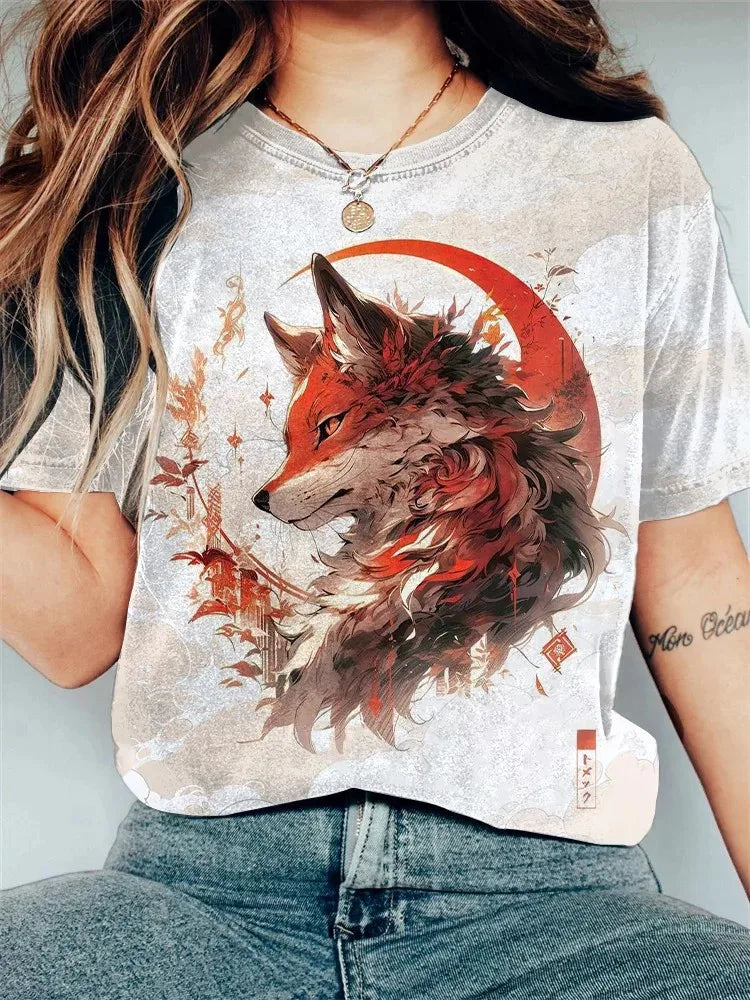 Women's Casual 3D Animal Tee