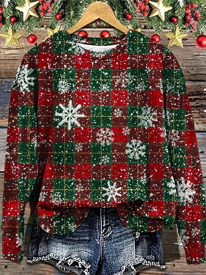 Women’s Christmas Snowflake Sweatshirt 2025