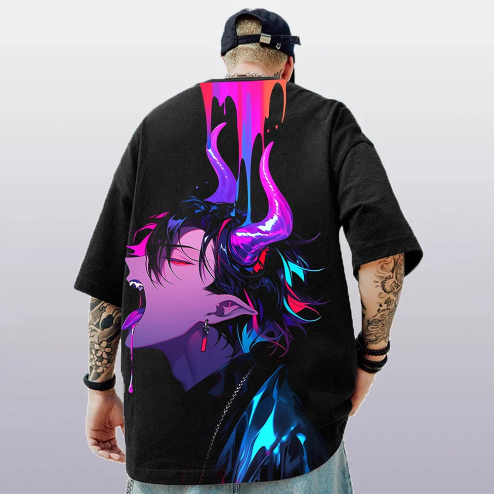 Men’s 3D Anime Print T-Shirt
