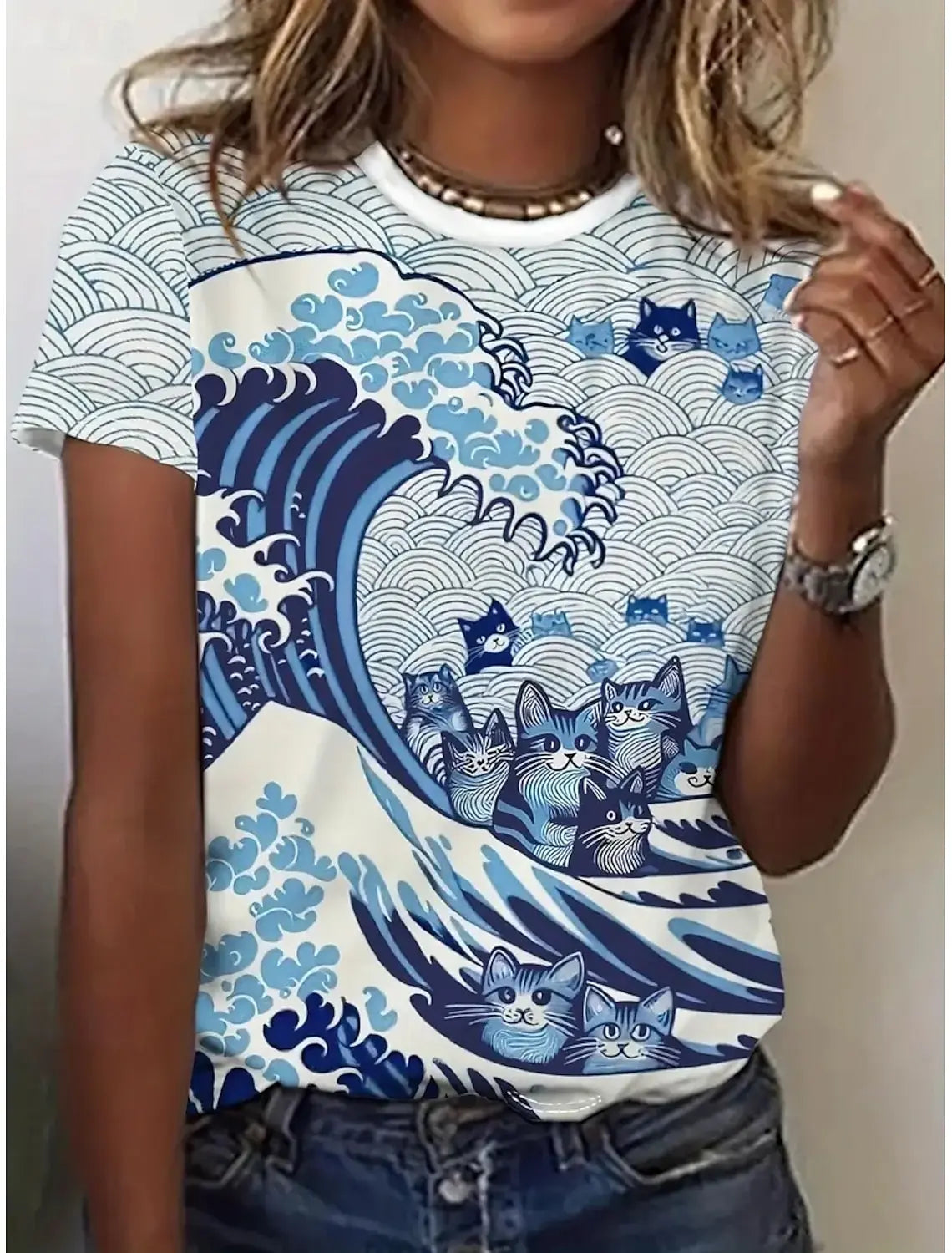 Women’s Kawaii Animal Print T-Shirt