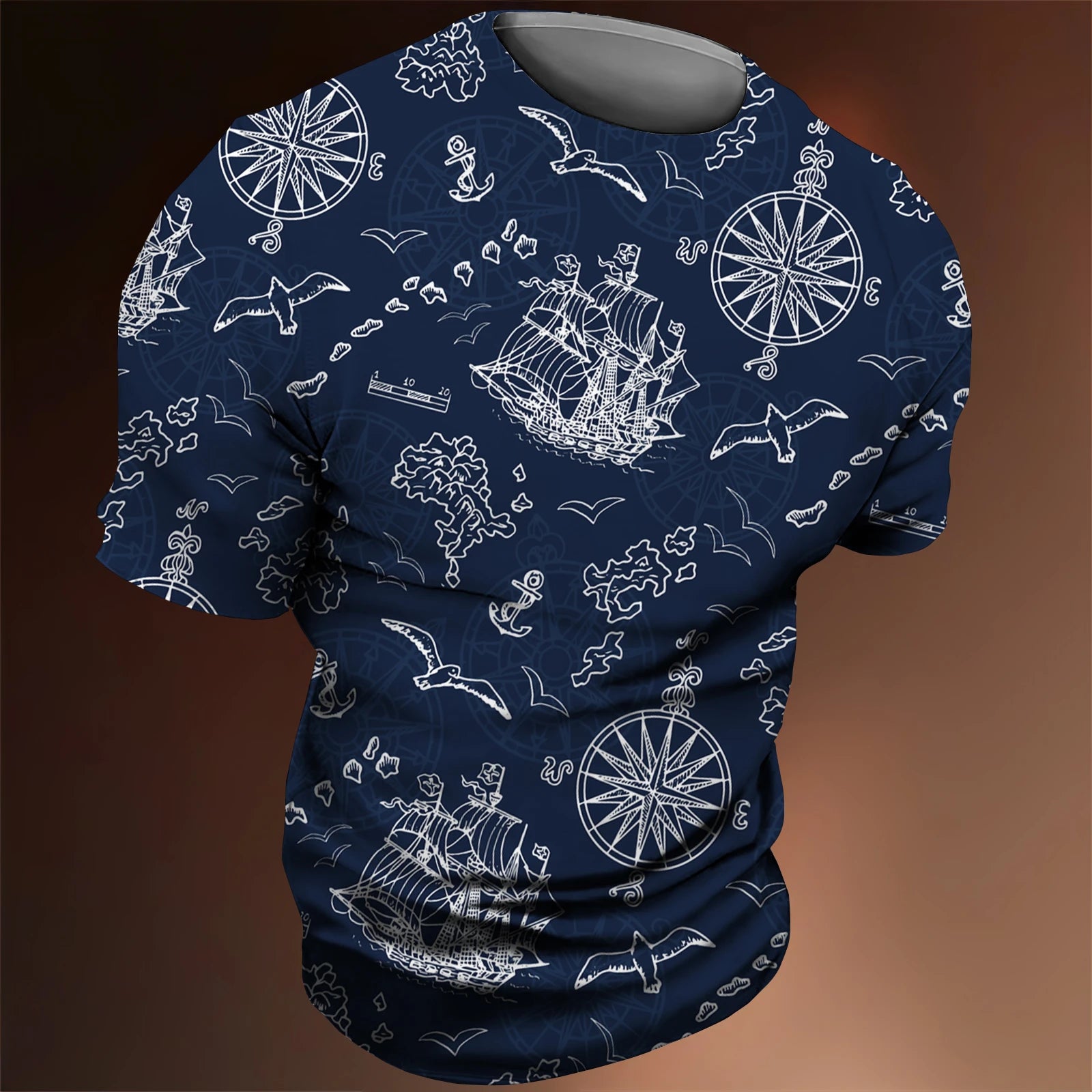 Men’s 3D Nautical Compass T-Shirt