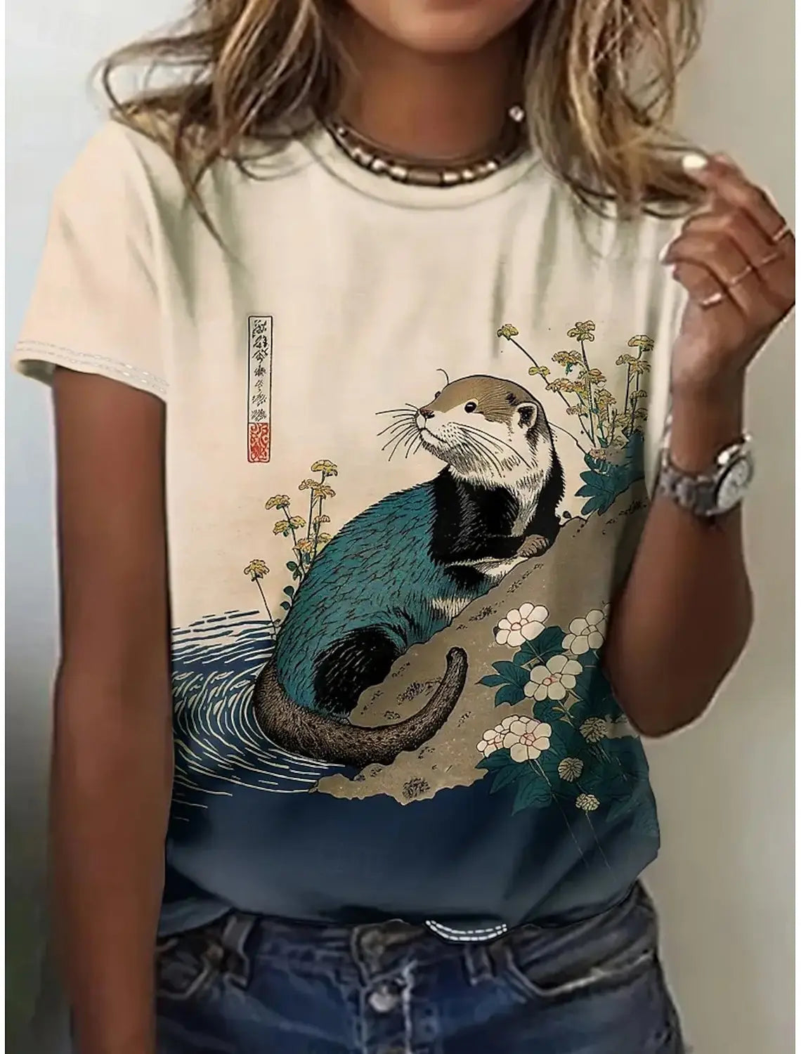 Women’s Kawaii Animal Print T-Shirt