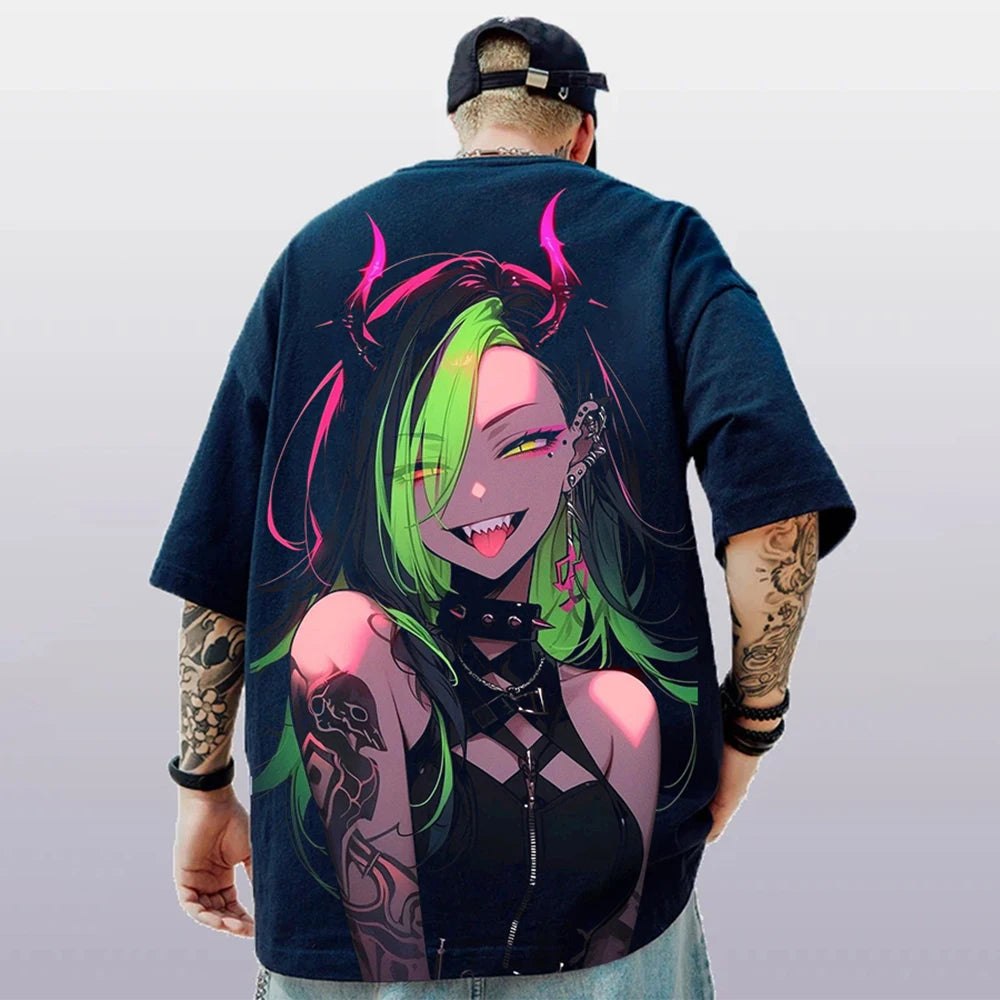 Men’s 3D Anime Print T-Shirt