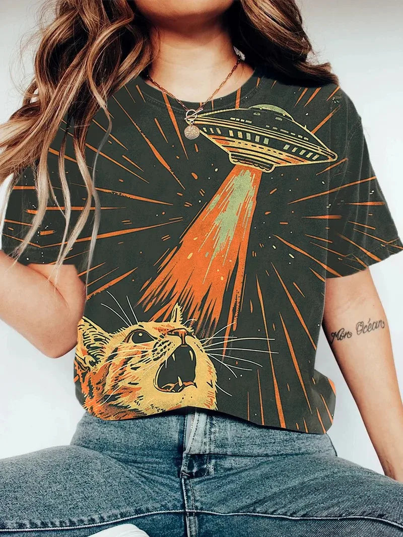 Women's Casual 3D Animal Tee