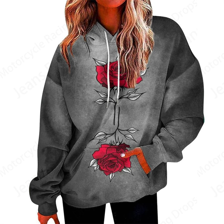 Women’s 3D Floral Butterfly Hoodie