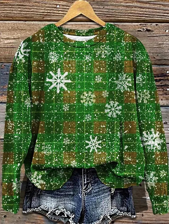 Women’s Christmas Snowflake Sweatshirt 2025