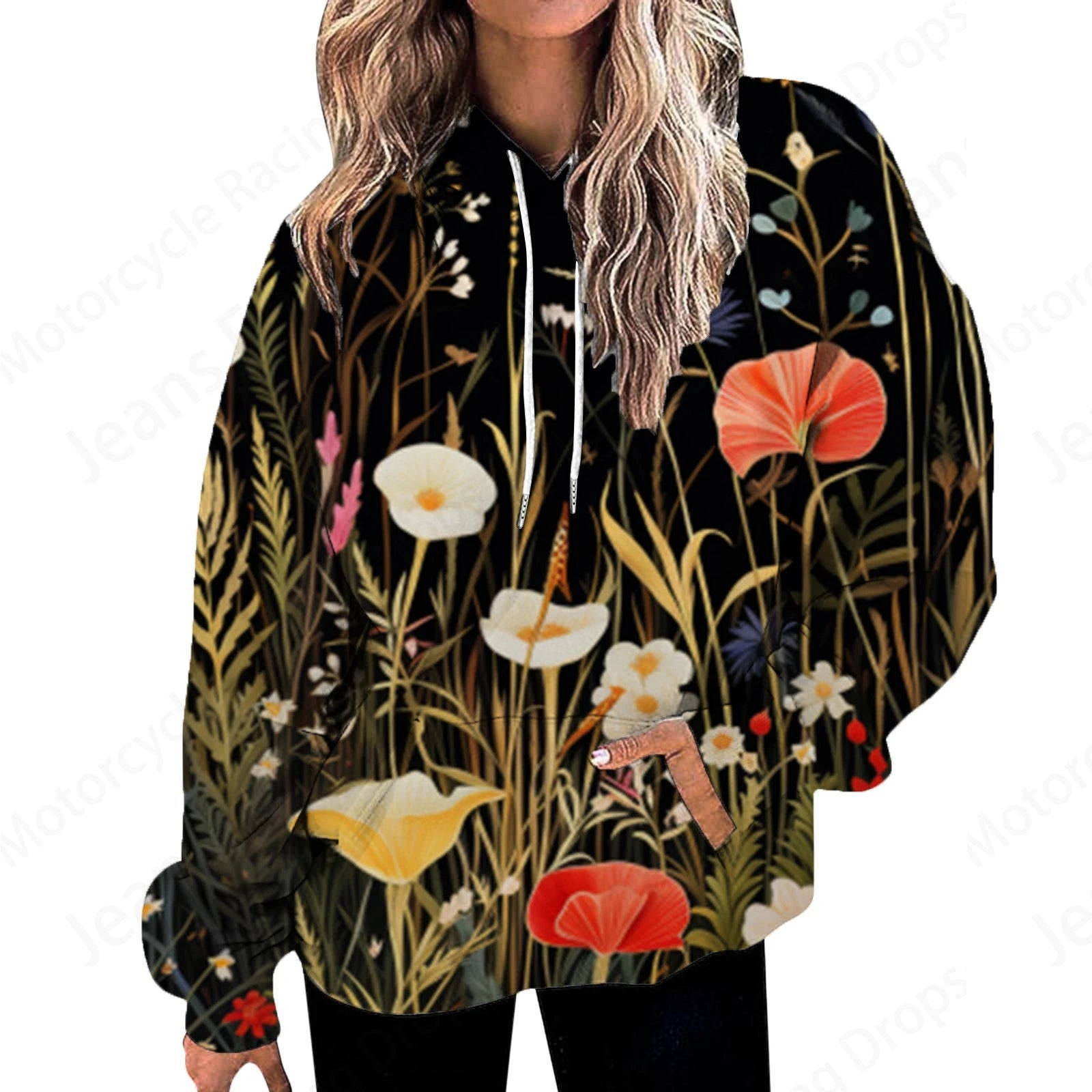 Women’s 3D Floral Butterfly Hoodie