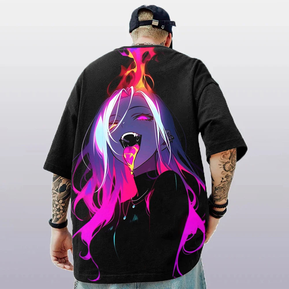 Men’s 3D Anime Print T-Shirt