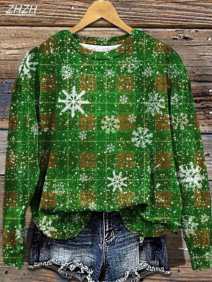 Women’s Christmas Snowflake Sweatshirt 2025