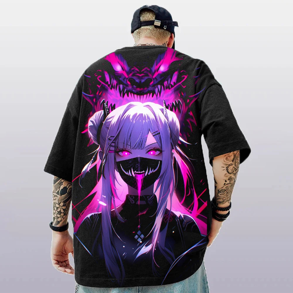 Men’s 3D Anime Print T-Shirt