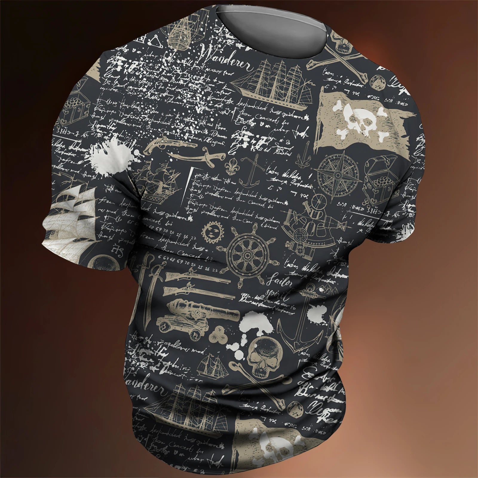 Men’s 3D Nautical Compass T-Shirt