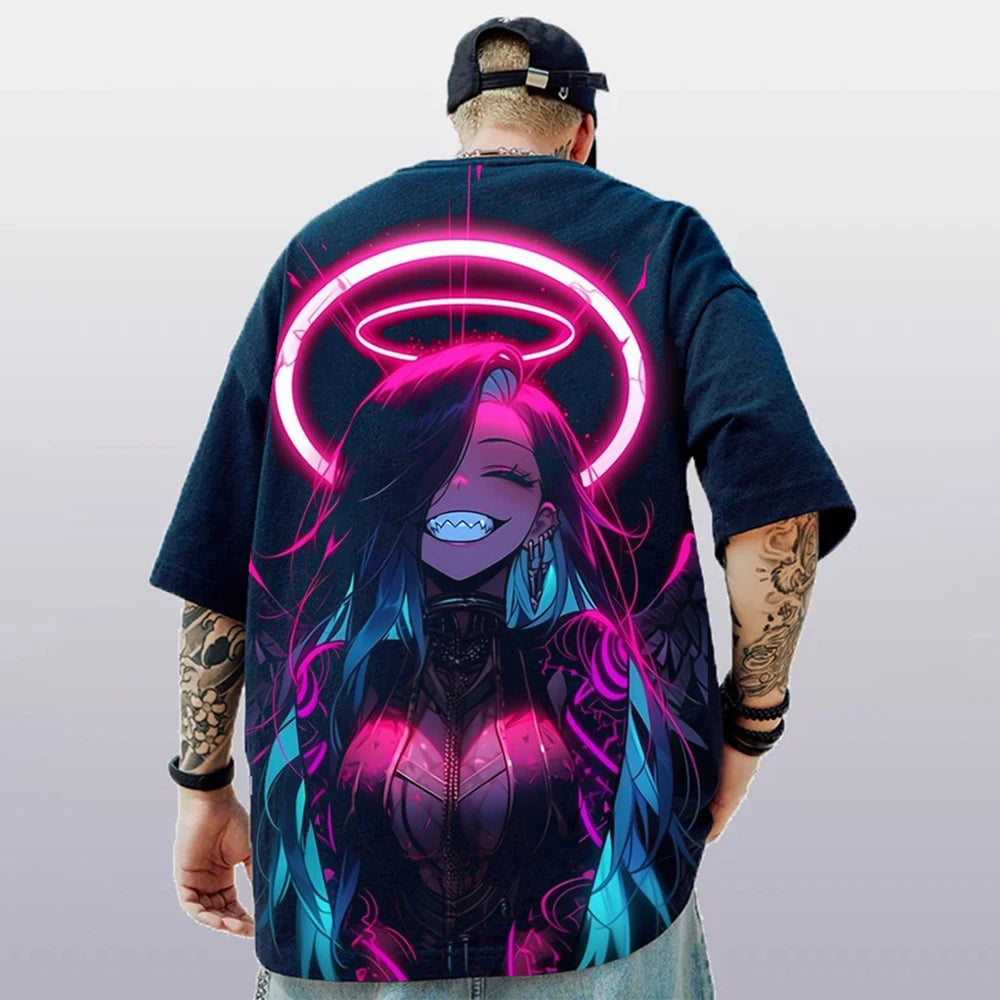 Men’s 3D Anime Print T-Shirt
