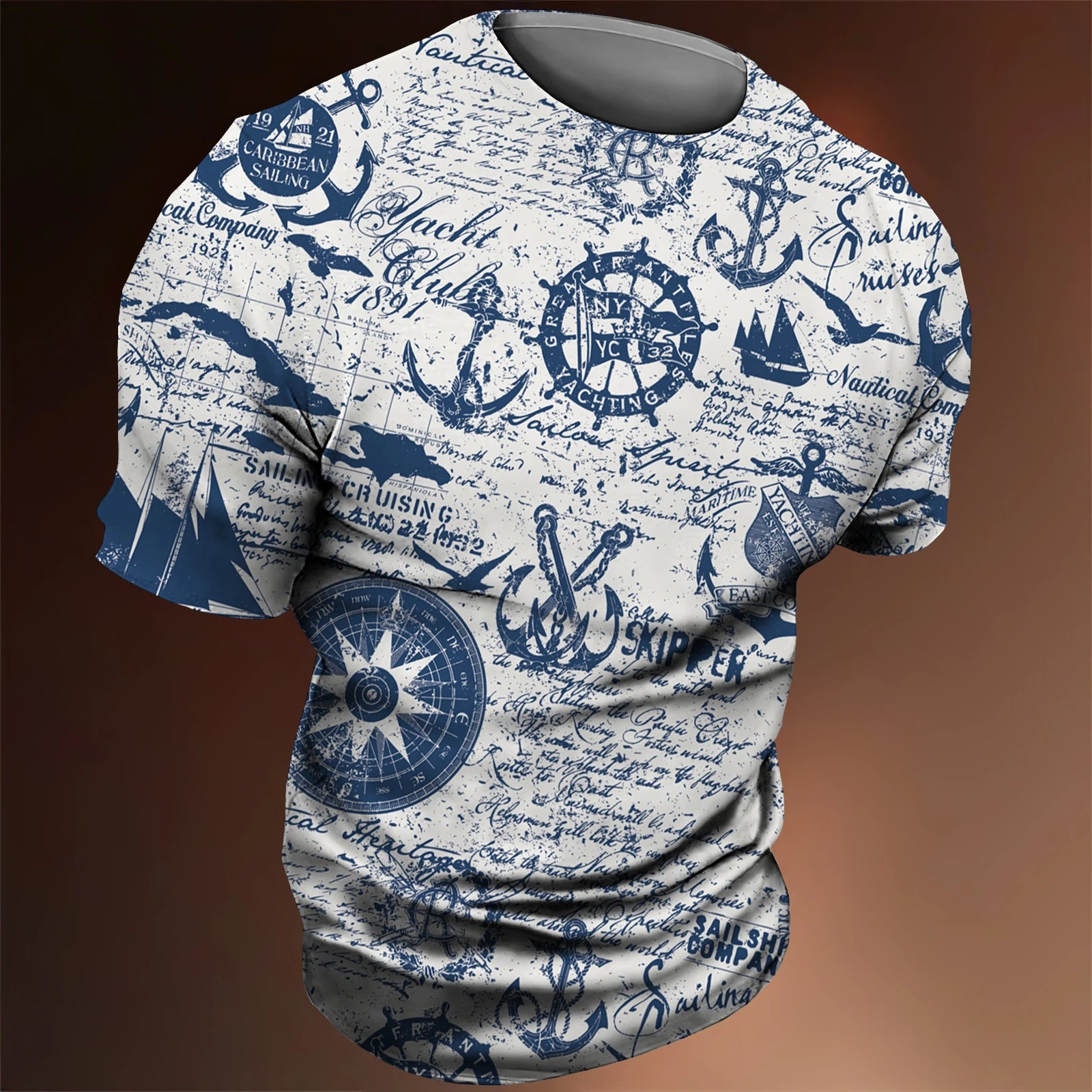Men’s 3D Nautical Compass T-Shirt