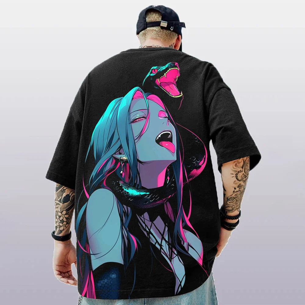 Men’s 3D Anime Print T-Shirt