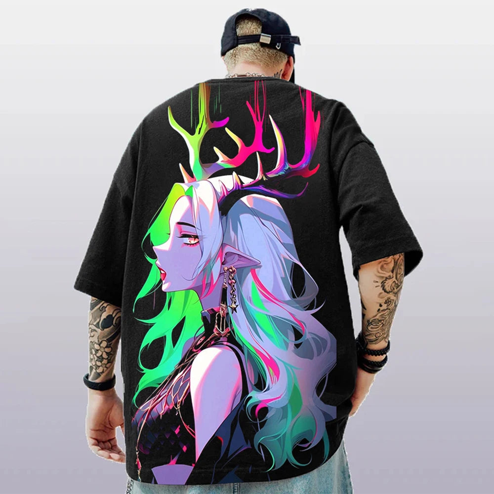 Men’s 3D Anime Print T-Shirt