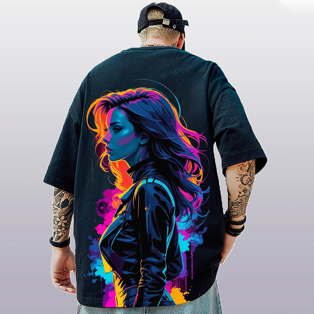 Men’s 3D Anime Print T-Shirt