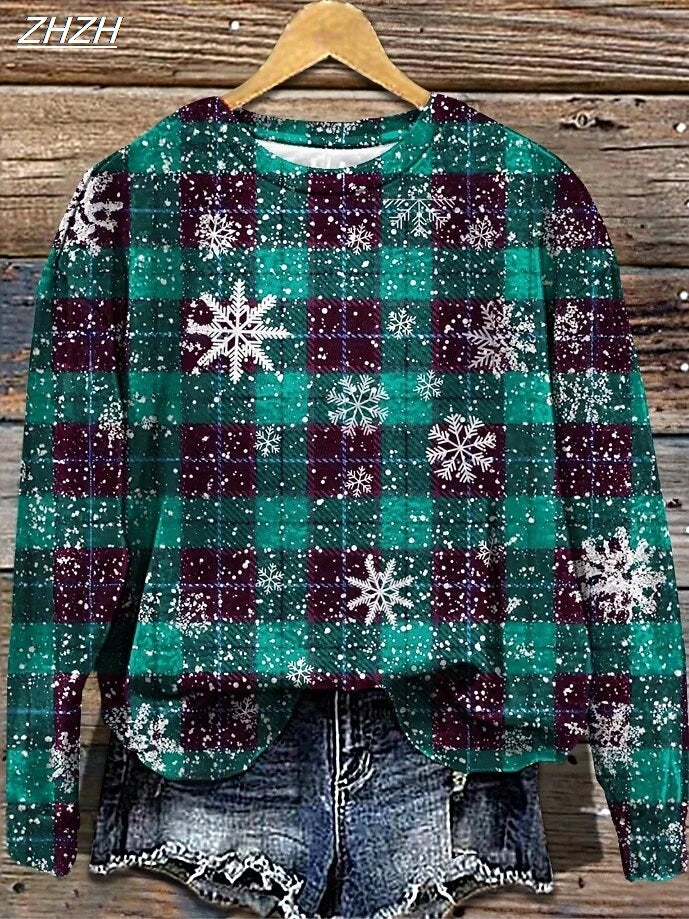 Women’s Christmas Snowflake Sweatshirt 2025