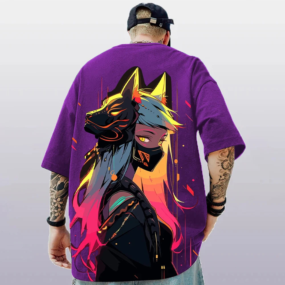 Men’s 3D Anime Print T-Shirt